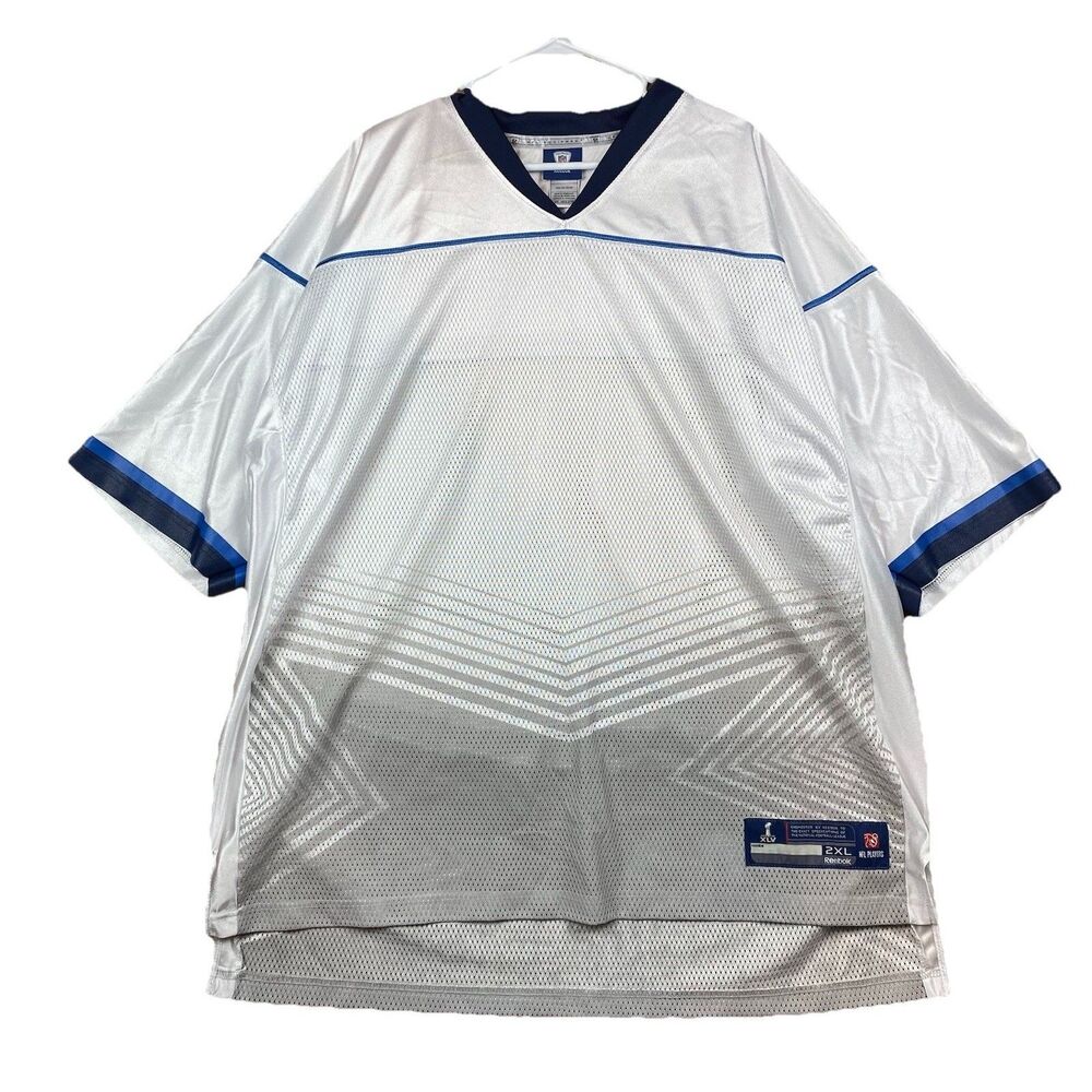 Reebok NFL Super Bowl XLV White Jersey 2XL On Field Equipment Mesh Vintage